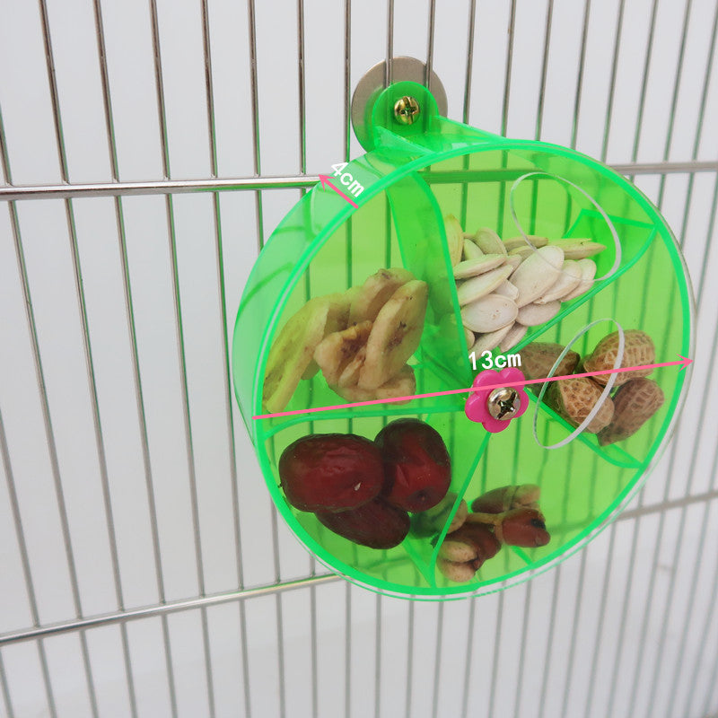 Interactive Acrylic Wind Wheel Toy for Smart, Curious Birds