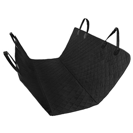Travel Dog Car Seat Cover with Mesh Window & Storage Pocket