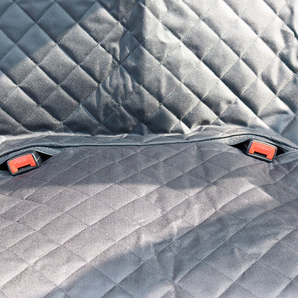 Travel Dog Car Seat Cover with Mesh Window & Storage Pocket