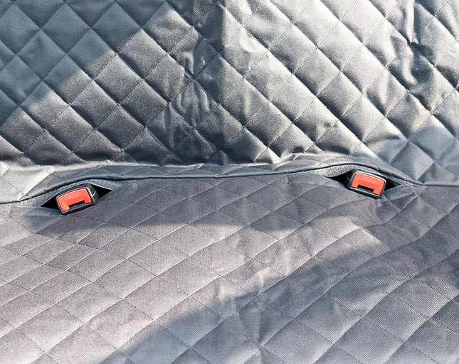 Travel Dog Car Seat Cover with Mesh Window & Storage Pocket