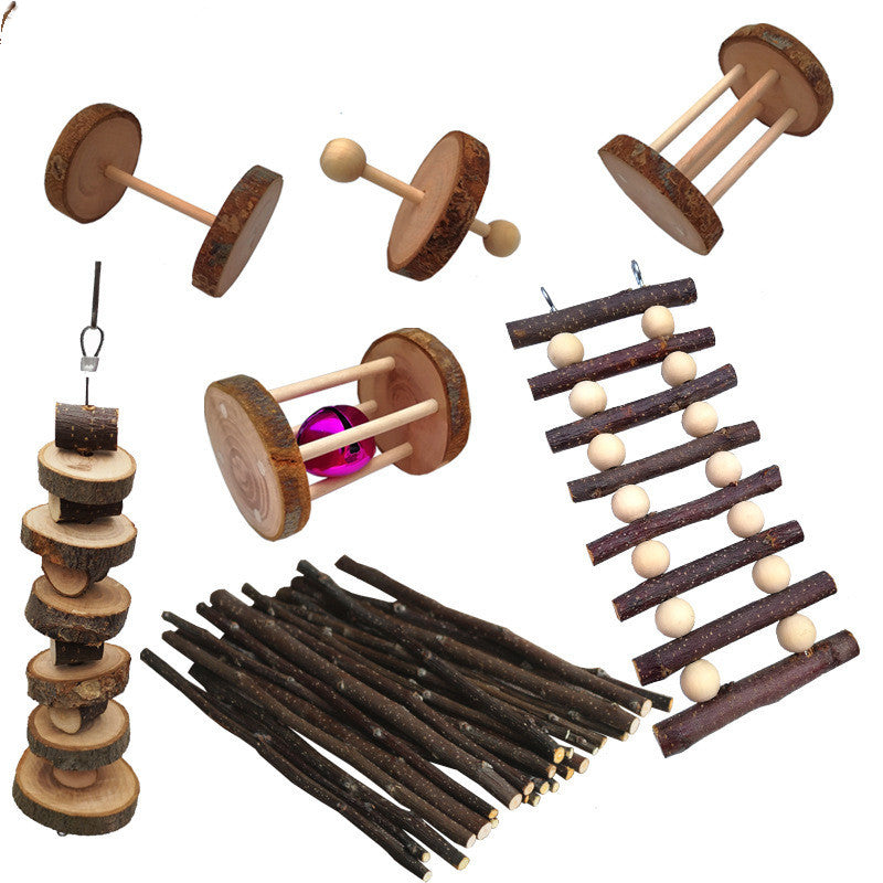 Wooden Durable Chew Toys for Small Pet & Bird Enrichment