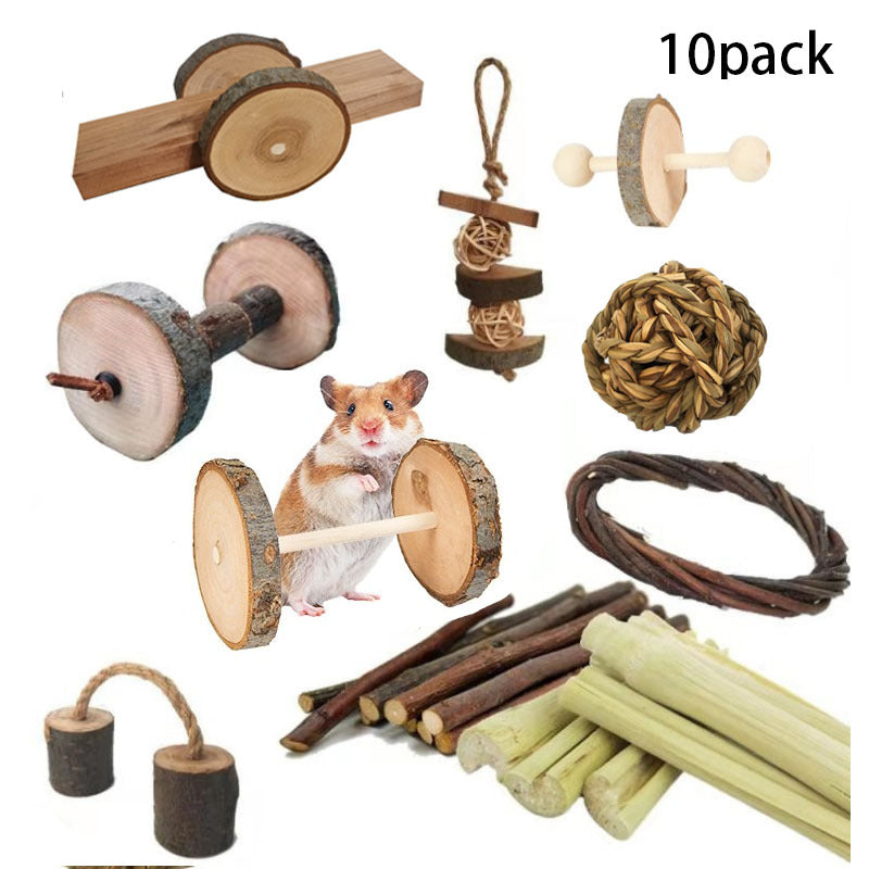 Wooden Durable Chew Toys for Small Pet & Bird Enrichment