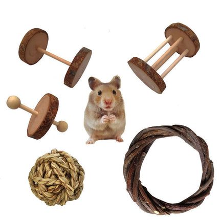 Wooden Durable Chew Toys for Small Pet & Bird Enrichment