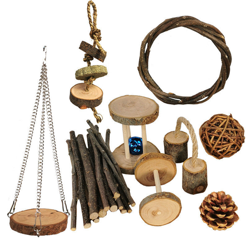 Wooden Durable Chew Toys for Small Pet & Bird Enrichment