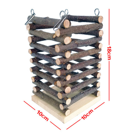 Eco-Friendly Wooden Grass Feeder for Rabbits and Guinea Pigs