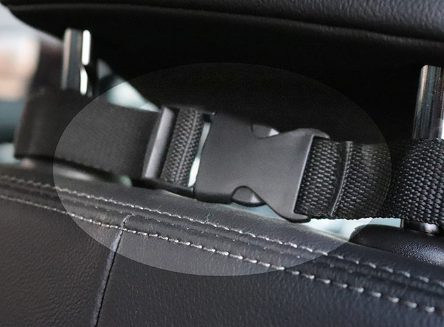 Travel Dog Car Seat Cover with Mesh Window & Storage Pocket
