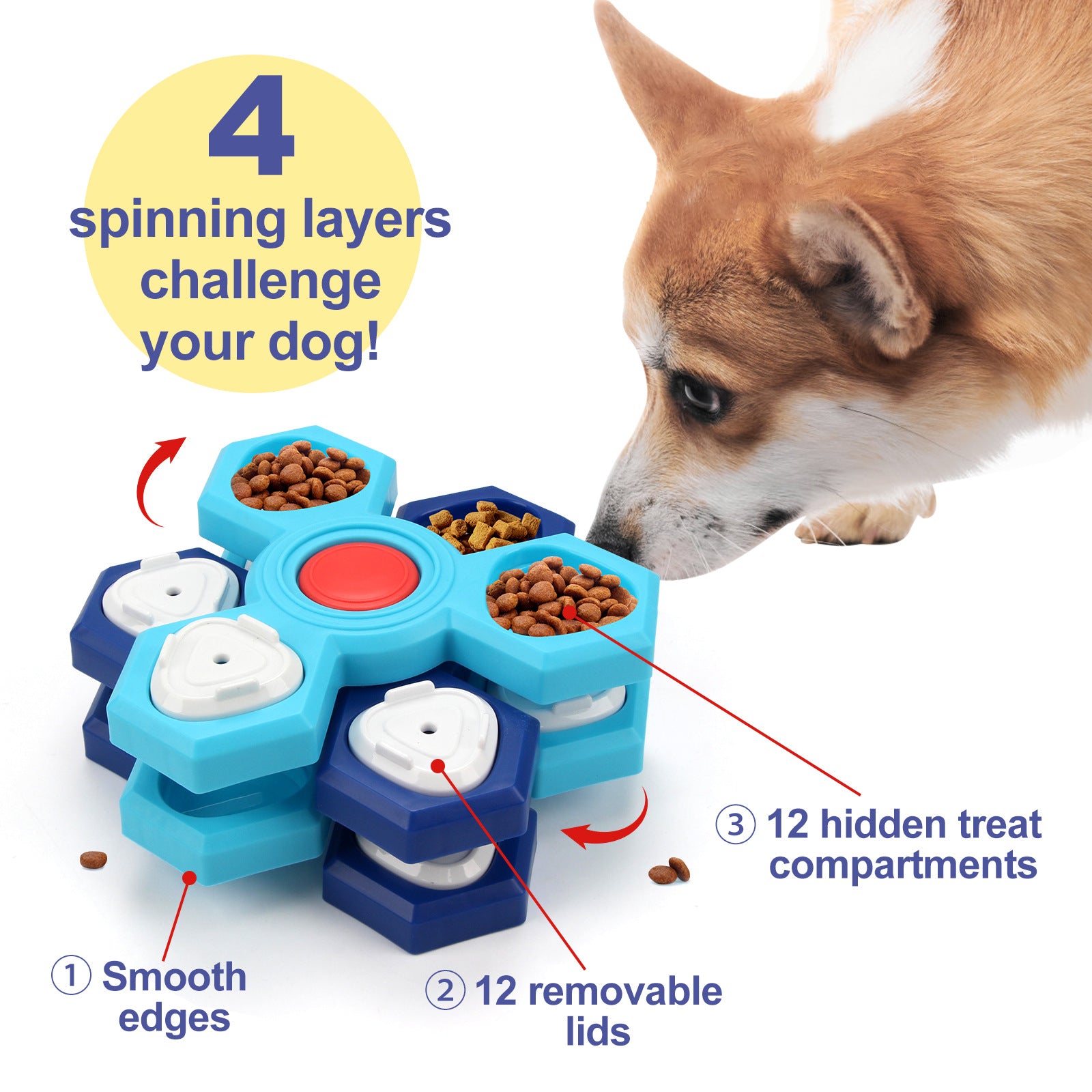 Slow Feeder Puzzle Toy for Healthy, Happy Pets