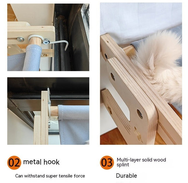 Elevated Window Hammock – Cozy Retreat for Cats