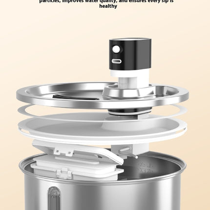Smart Stainless Steel Cat Water Fountain with Motion Sensor