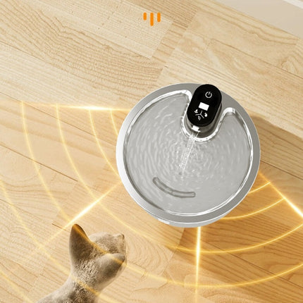 Smart Stainless Steel Cat Water Fountain with Motion Sensor