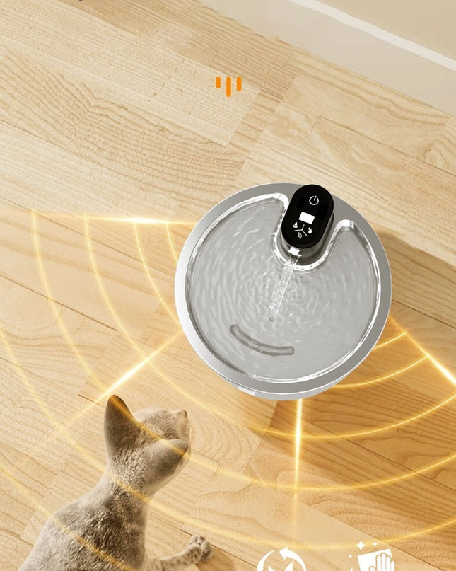 Smart Stainless Steel Cat Water Fountain with Motion Sensor