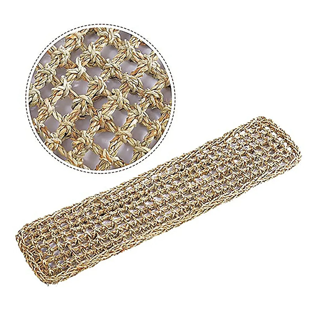 Natural woven rectangular reptile hammock (with close-up shot), providing a comfortable platform for lizards, geckos and other terrarium pets.