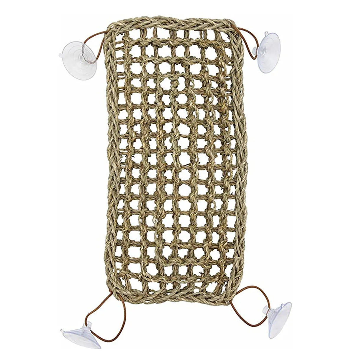 Rectangle reptile hammock with strong suction cups, providing a comfortable elevated climbing and resting platform for lizards, geckos, bearded dragons, and other terrarium pets.
