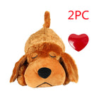 Dark Brown Dog with Heartbeat / 2 Pieces