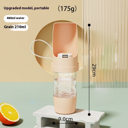 Travel-Friendly 2-in-1 Pet Water Bottle & Snack Feeder