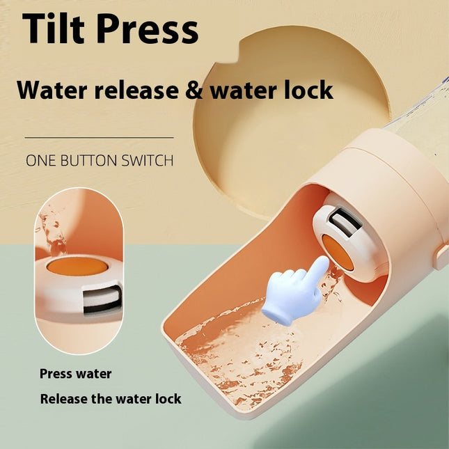 Travel-Friendly 2-in-1 Pet Water Bottle & Snack Feeder