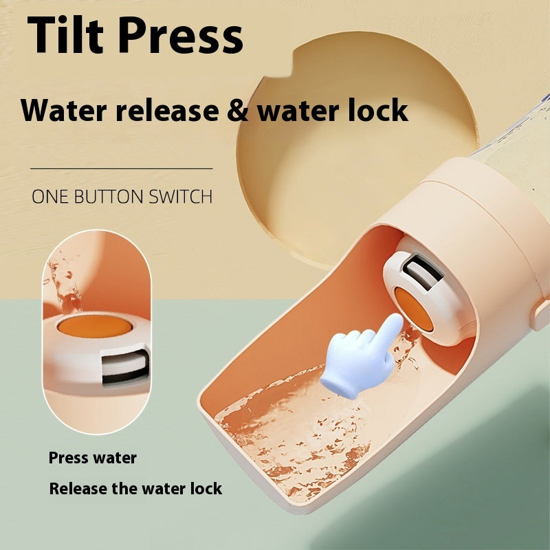 Travel-Friendly 2-in-1 Pet Water Bottle & Snack Feeder