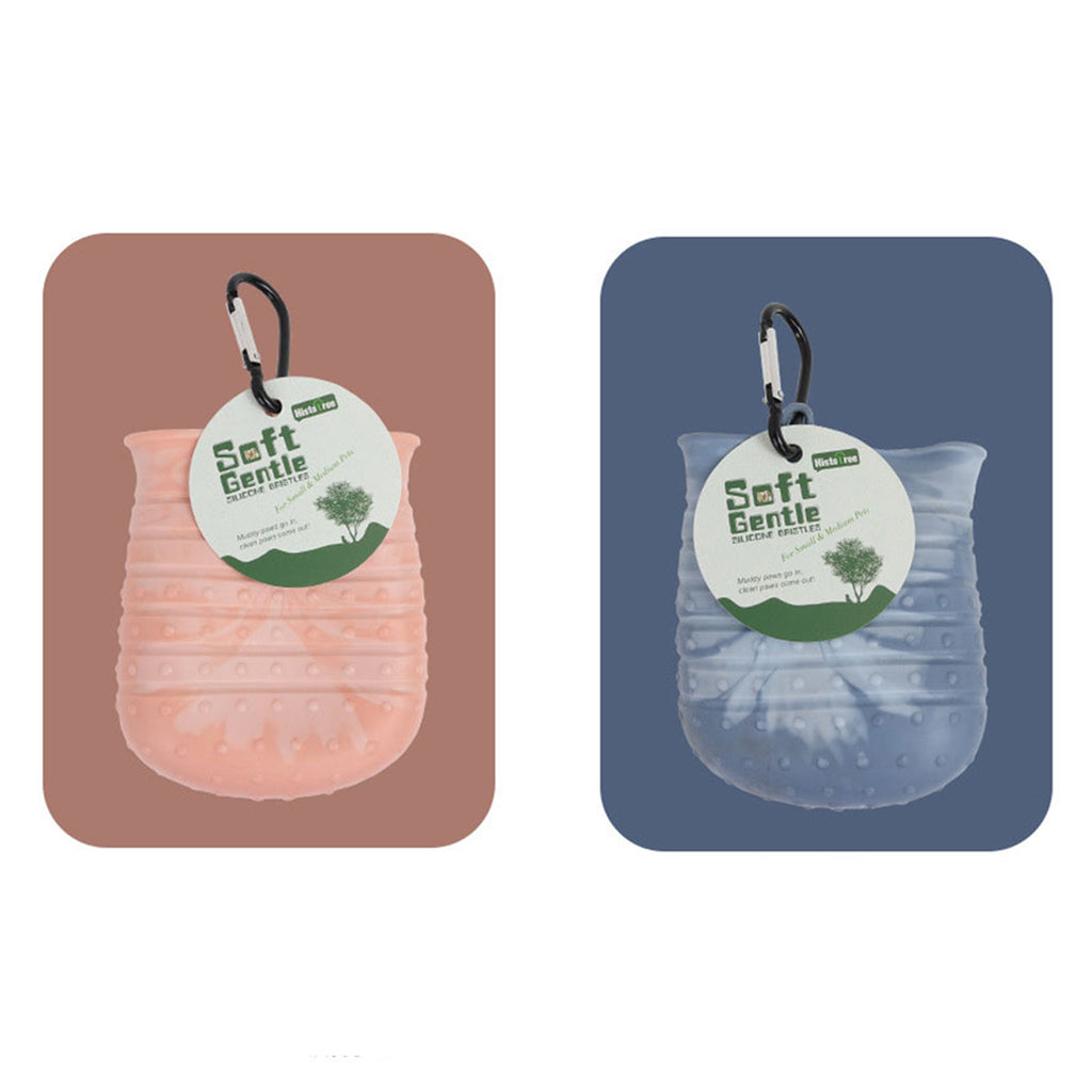 Portable 2-in-1 Dog Paw Washer and Built-In Brush