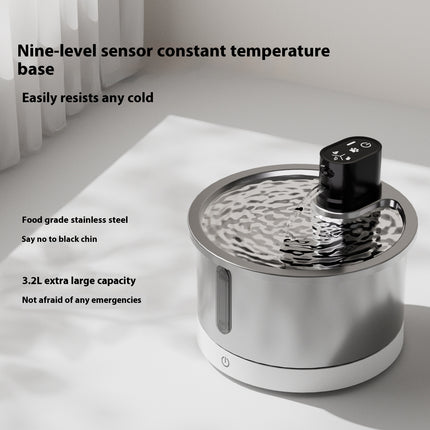 Smart Stainless Steel Cat Water Fountain with Motion Sensor