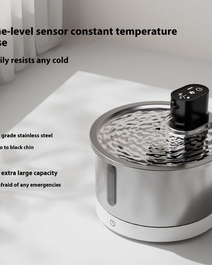 Smart Stainless Steel Cat Water Fountain with Motion Sensor