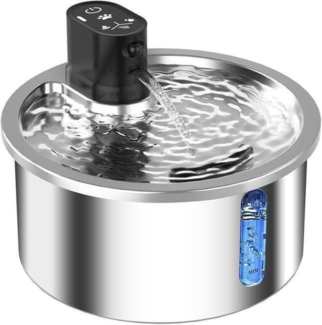 Smart Stainless Steel Cat Water Fountain with Motion Sensor