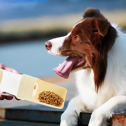 Travel-Friendly 2-in-1 Pet Water Bottle & Snack Feeder