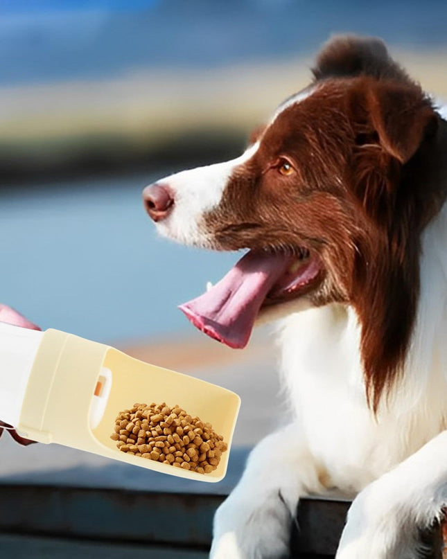 Travel-Friendly 2-in-1 Pet Water Bottle & Snack Feeder